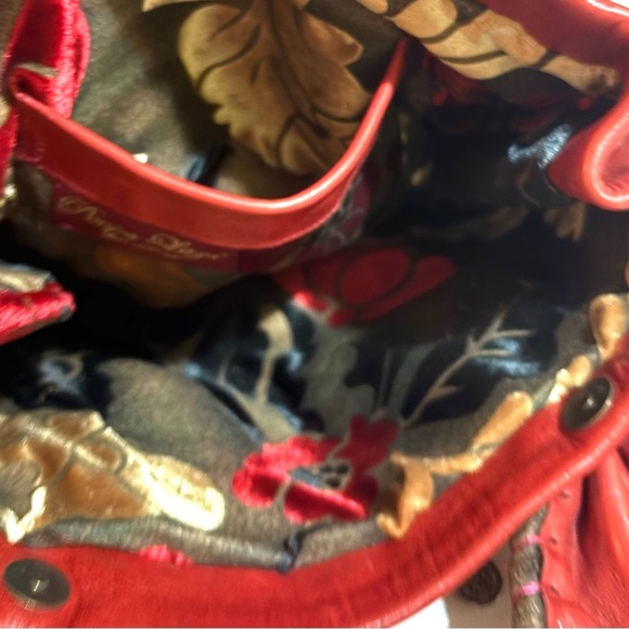 Poupa litza. Red Leather Women's Bag - Picture 5 of 7